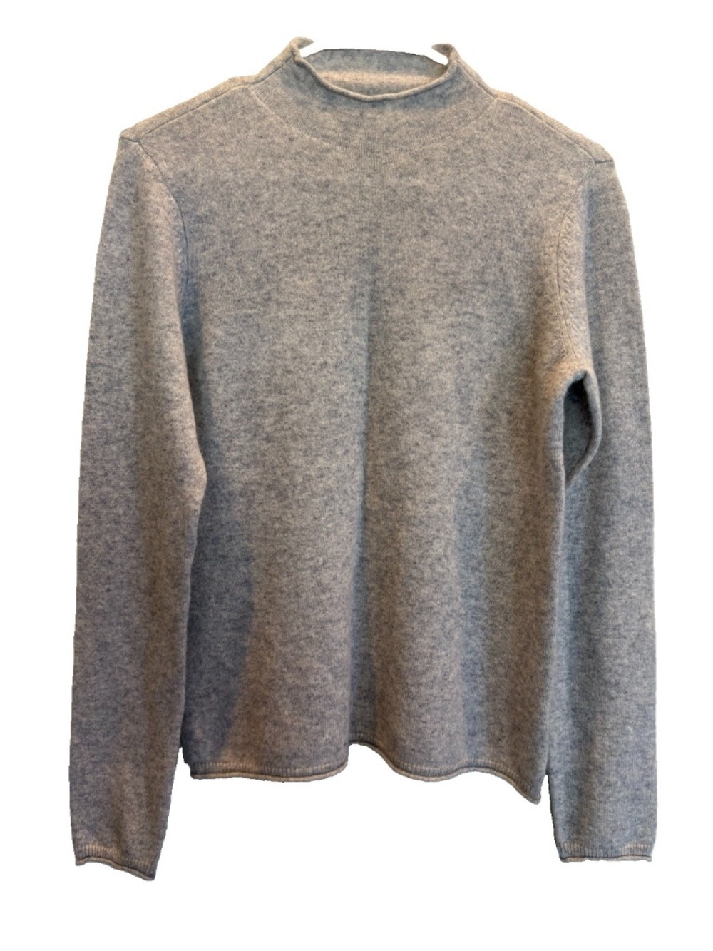 Neiman Marcus Cashmere Gray Sweater Size Small Mock Neck